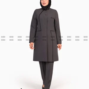 مانتو شلوار اداری یقه گرد خرج کار عصایی