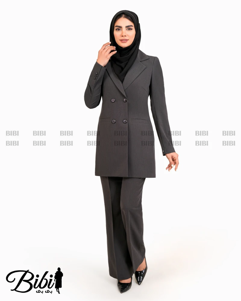 مانتو شلوار فیونا یقه انگلیسی کد 46081