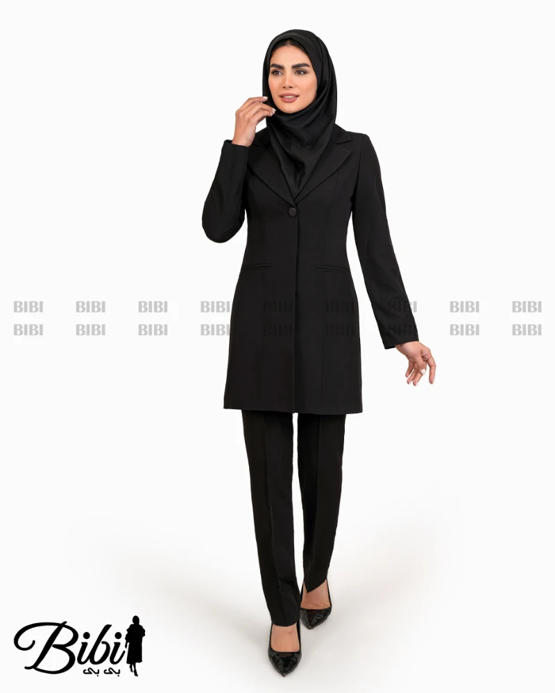 مانتو شلوار بزیاق ترک یقه انگلیسی 46070