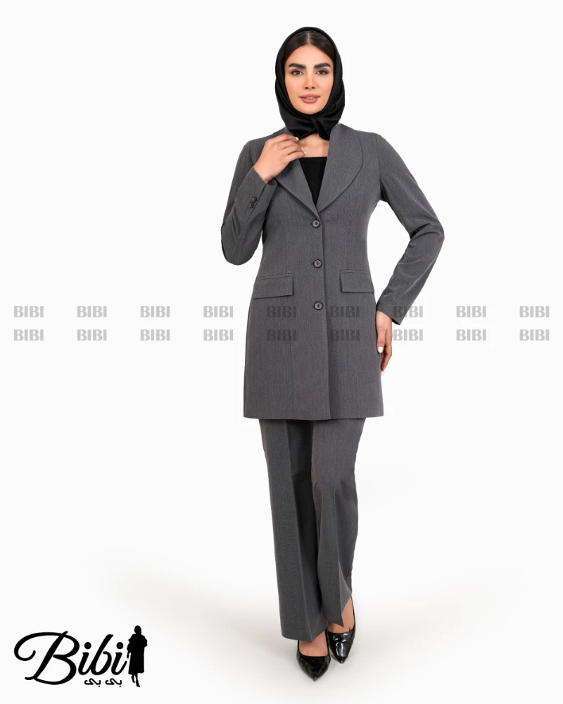 مانتو شلوار فیونا یقه آرشال کد 460145