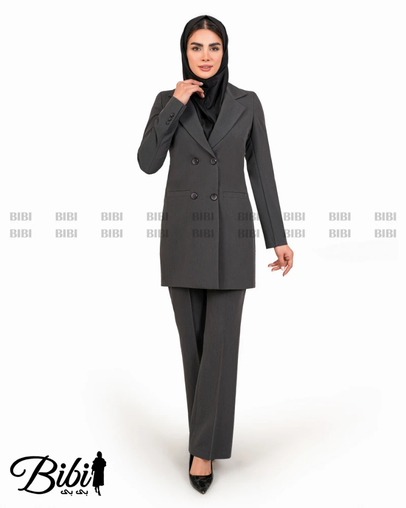 مانتو شلوار فیونا یقه انگلیسی کد 46081