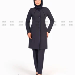 مانتو شلوار فیونا یقه ساتن دوزی کد 3908