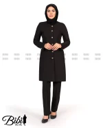 مانتو شلوار فیونا یقه گرد بانتو دوزی کد 3904