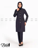 مانتو شلوار فیونا یقه گرد بانتو دوزی کد 3904