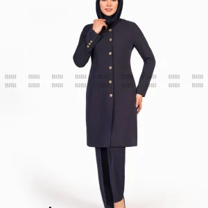 مانتو شلوار فیونا یقه گرد بانتو دوزی کد 3904