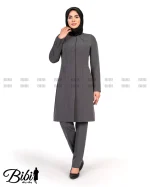 مانتو شلوار فیونا یقه گرد کد 460165