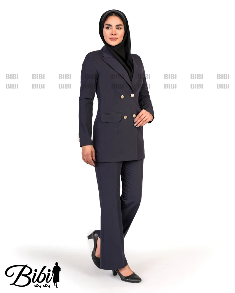 مانتو شلوار فیونا یقه بلیزر کد 3909