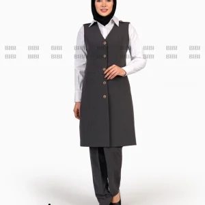 مانتو شلوار فیونا یقه انگلیسی سارافون دار کد 460295