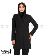 مانتو شلوار کرپ یقه انگلیسی کد 460240