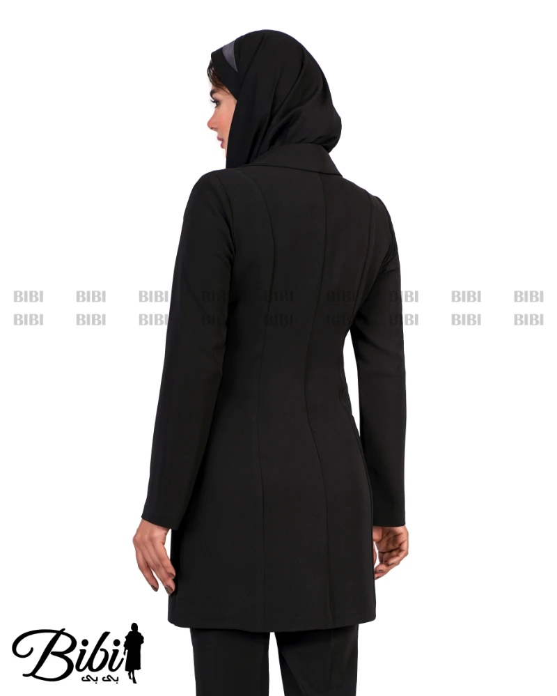 مانتو شلوار کرپ یقه انگلیسی کد 460240