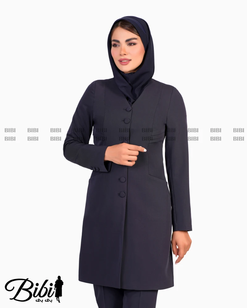 مانتو شلوار فیونا یقه هفت سه پیله کد 460125